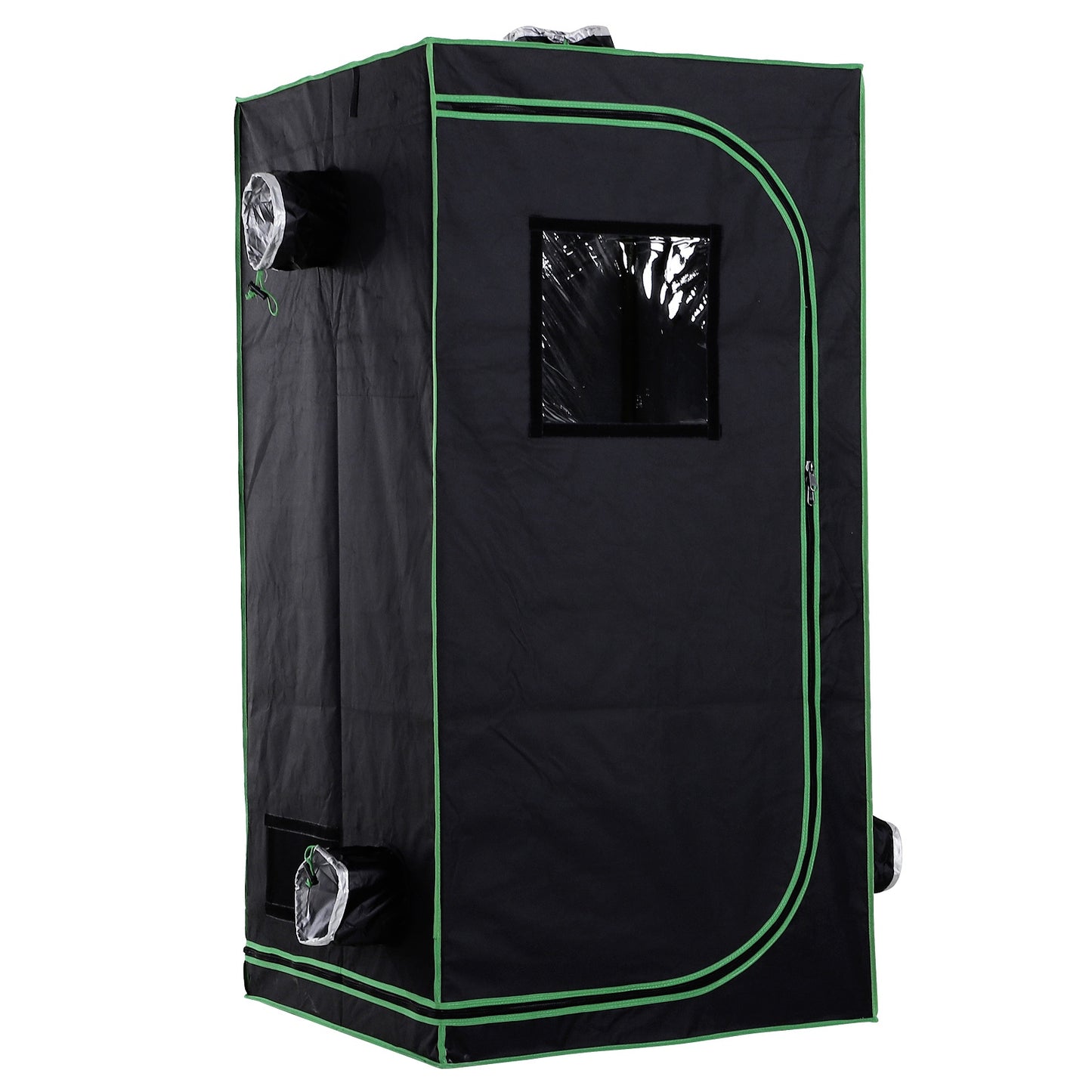 Outsunny Hydroponic Plant Grow Tent, 80L x 80W x 160Hcm-Black/Green