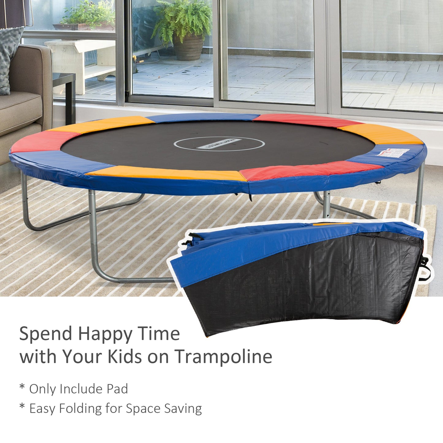 HOMCOM 10ft Trampoline Safety Pad-Multicolour