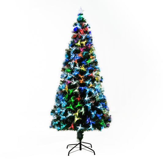 HOMCOM 1.8m Pre-Lit Artificial Christmas Tree