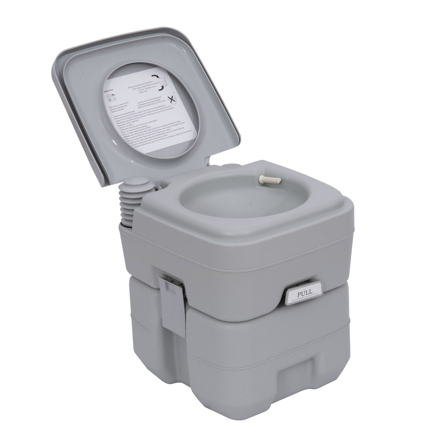 HOMCOM Portable Camping Toilet Potty Mobile Toilet-Grey