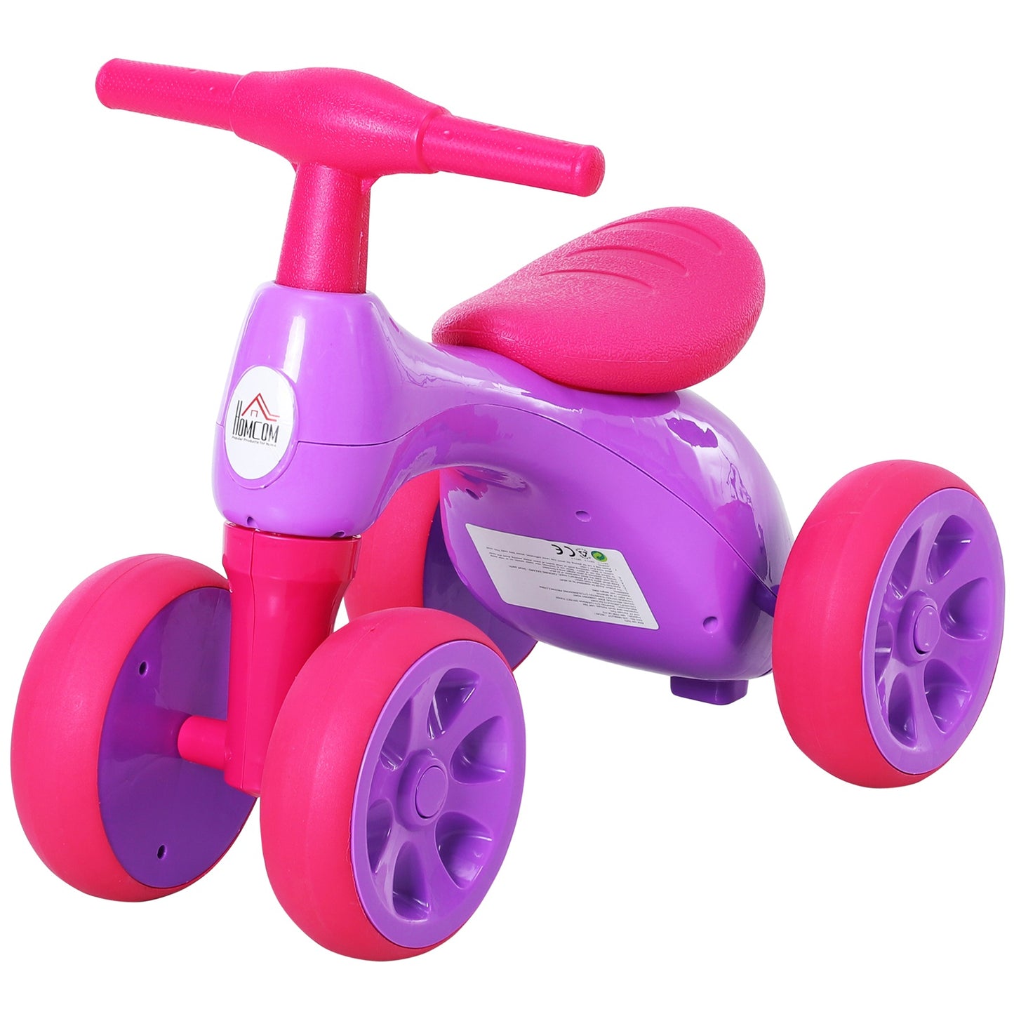 HOMCOM Toddler Training Walker Balance Ride-On Toy with Rubber Wheels Purple