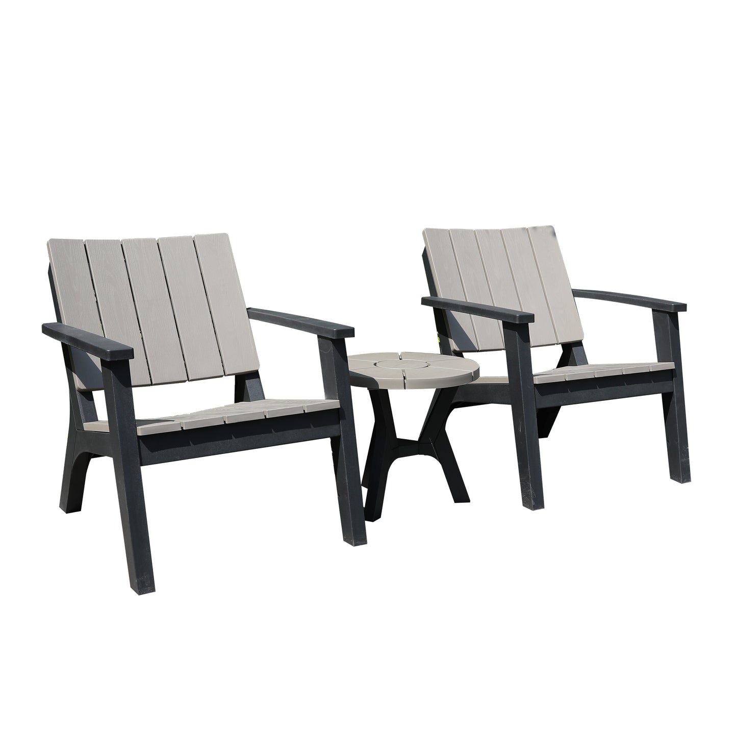 Outsunny 3 Piece Patio Bistro Set Outdoor Garden Furniture Set w/ Round Table and Chairs