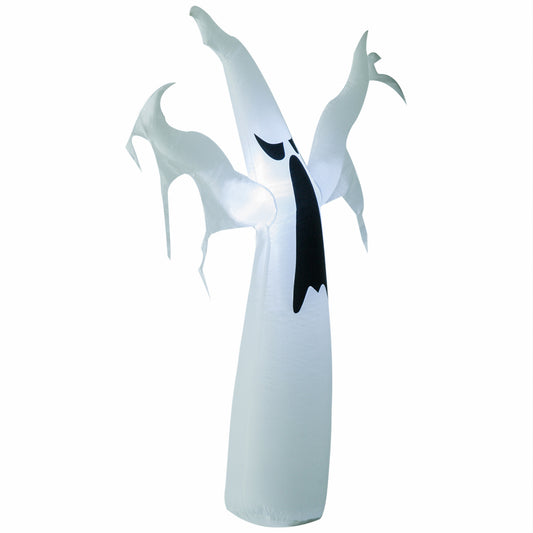 HOMCOM Inflatable Halloween Scary Ghost Outdoor Decoration w/ LED Lights 1.2M