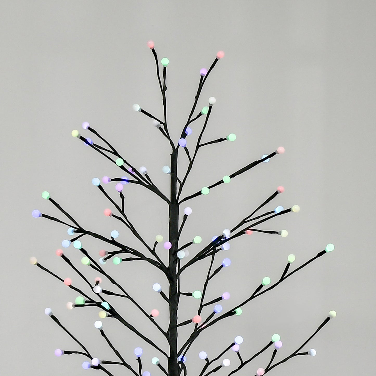 HOMCOM 6ft Artificial Tree Light with 180 Colour LED Light for Home Party, Indoor and Covered Outdoor Use