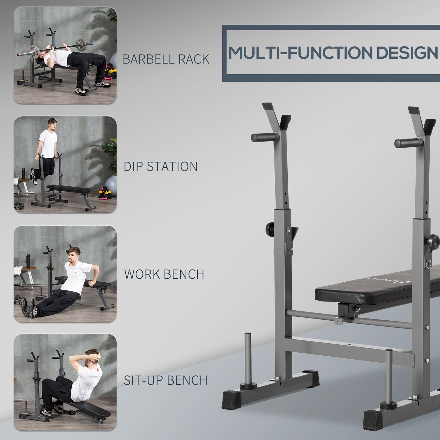 Homcom adjustable online bench