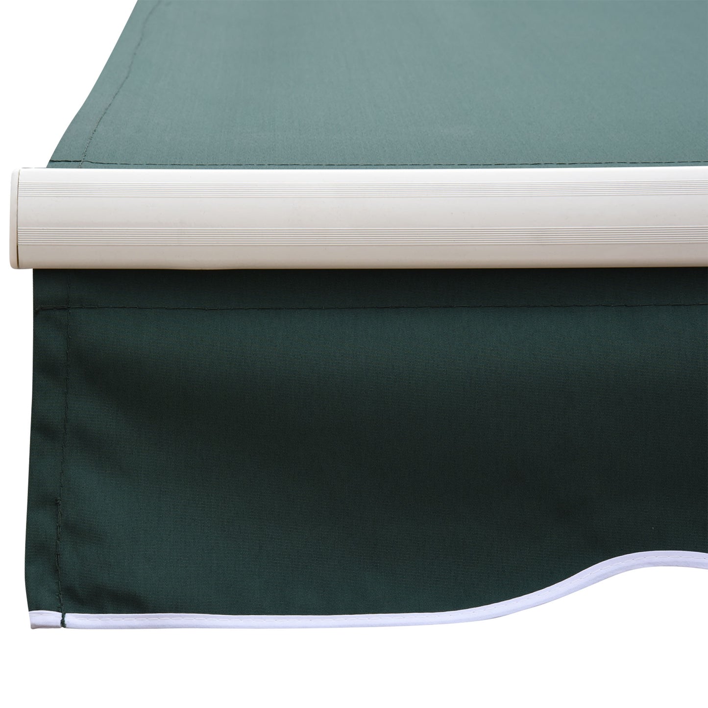 Outsunny Manual Retractable Awning, 2.5x2 m-Dark Green