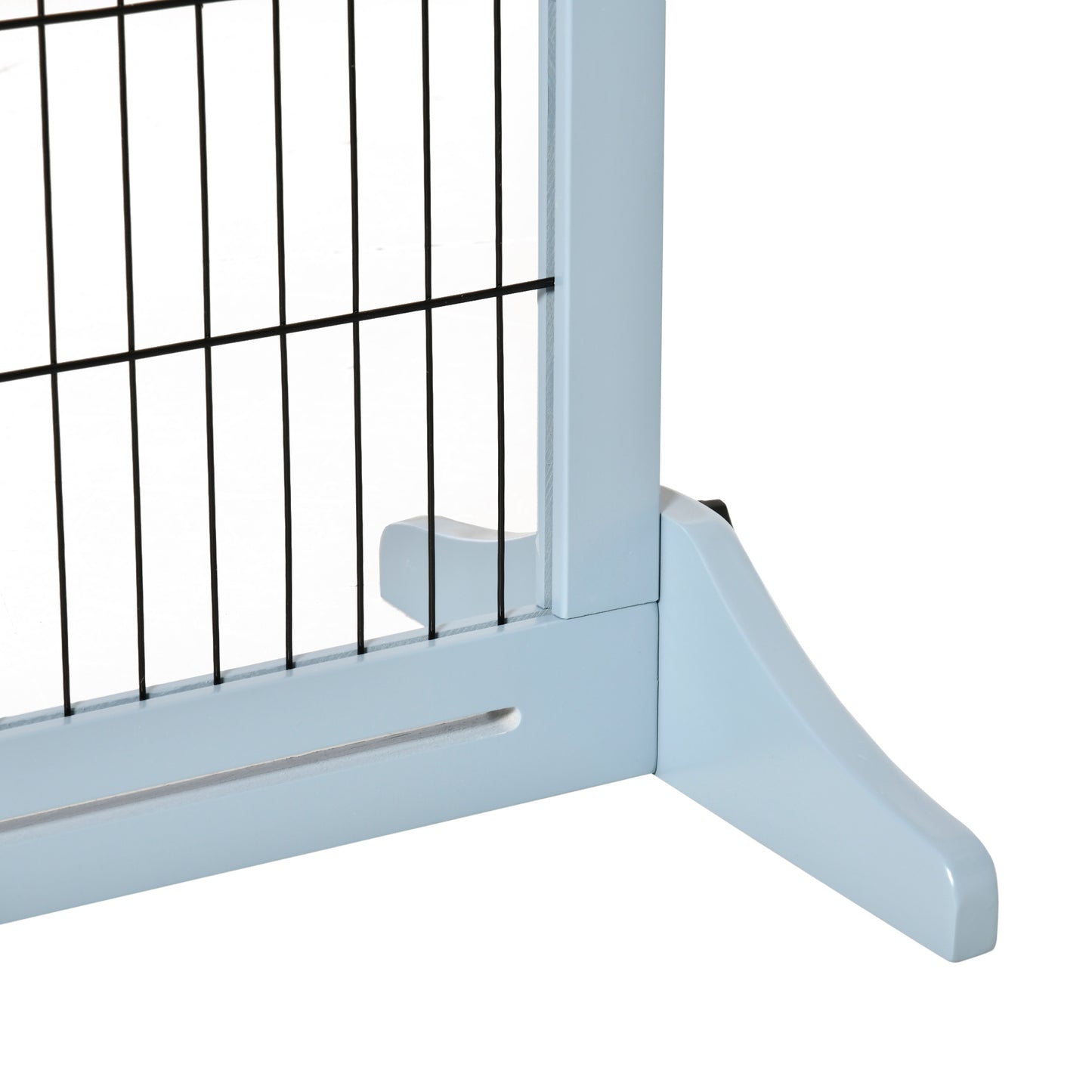 PawHut 183cm Wide Adjustable Wooden Pet Gate w/ 3 Paneld for Small and Medium Dogs