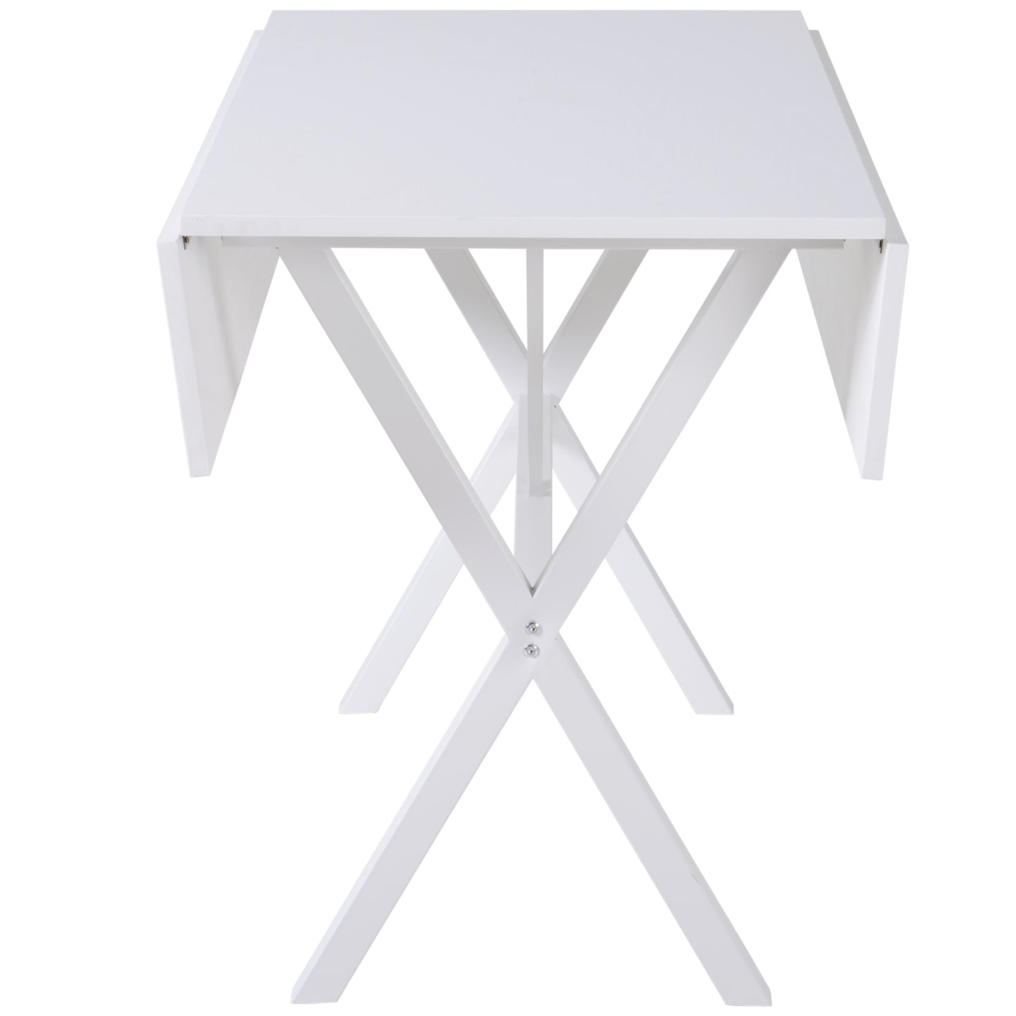 HOMCOM MDF Drop Leaf Dining Table White – mhstar.co.uk