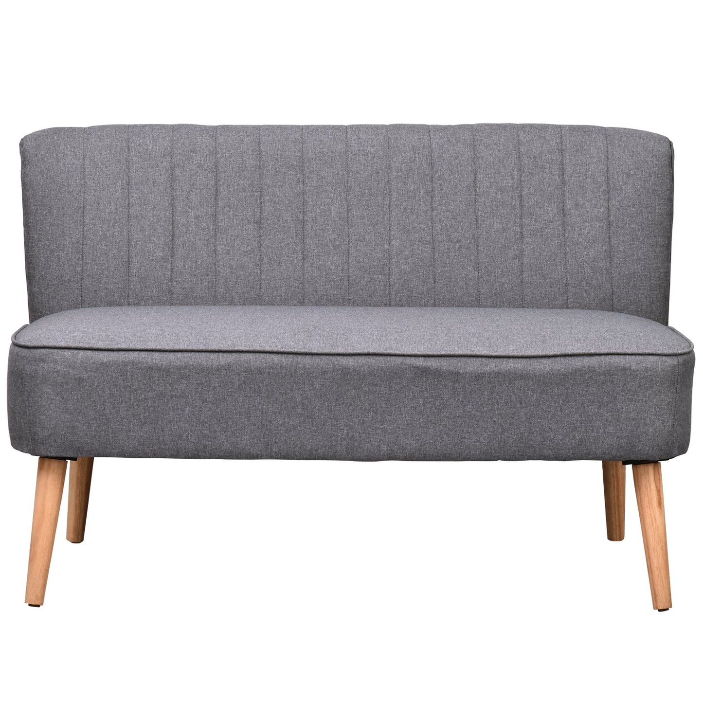 HOMCOM 2 Seater Sofa, Linen-Grey