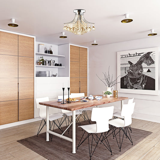 HOMCOM Modern K9 Crystal Ceiling Lighting Chandelier