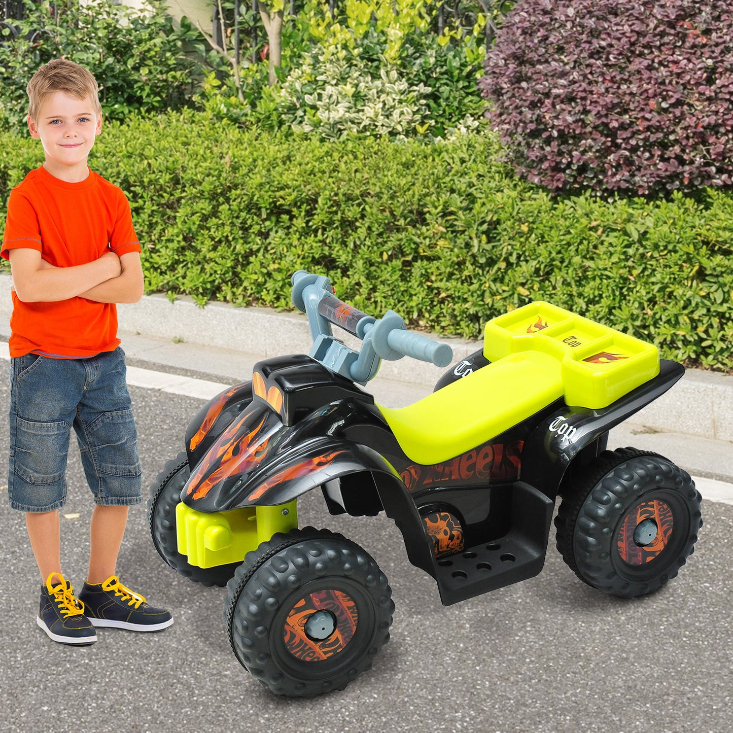 HOMCOM Kids Ride-on Electric Car-Black/Yellow