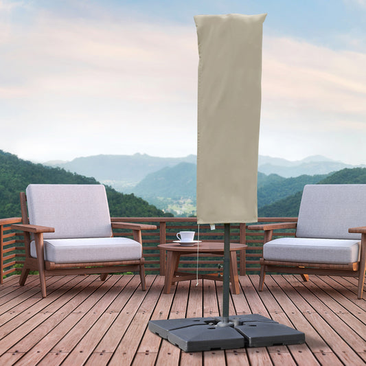 Outsunny Cantilever Umbrella Cover Outdoor Parasol Protector Weatherproof Garden Patio with Rod, Zipper w/