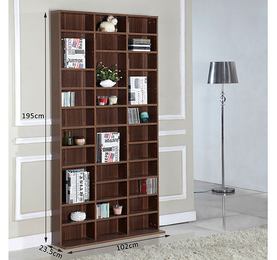 HOMCOM Adjustable Shelving Unit-Brown