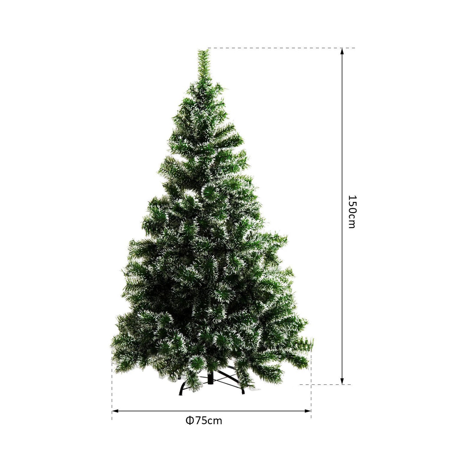 HOMCOM Artificial Christmas Tree, 1.5M-Green