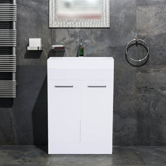 Kleankin Bathroom Cabinet Washstand-White