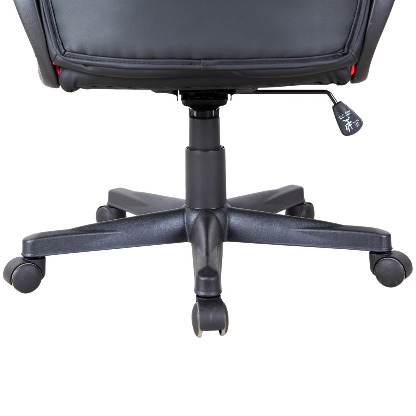 Vinsetto Executive PU Leather Office Gaming Chair Adjustable Height Padded Seat w/ Wheels Red