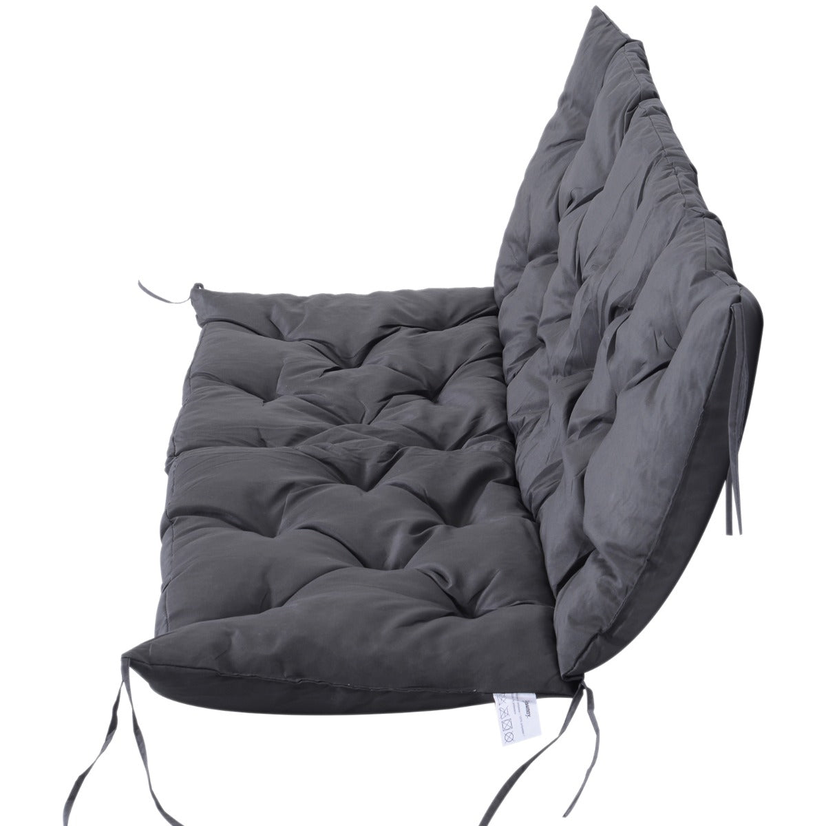 Outsunny Oxford Fabrics Tufted 3 Seater Swing Chair Cushion Grey