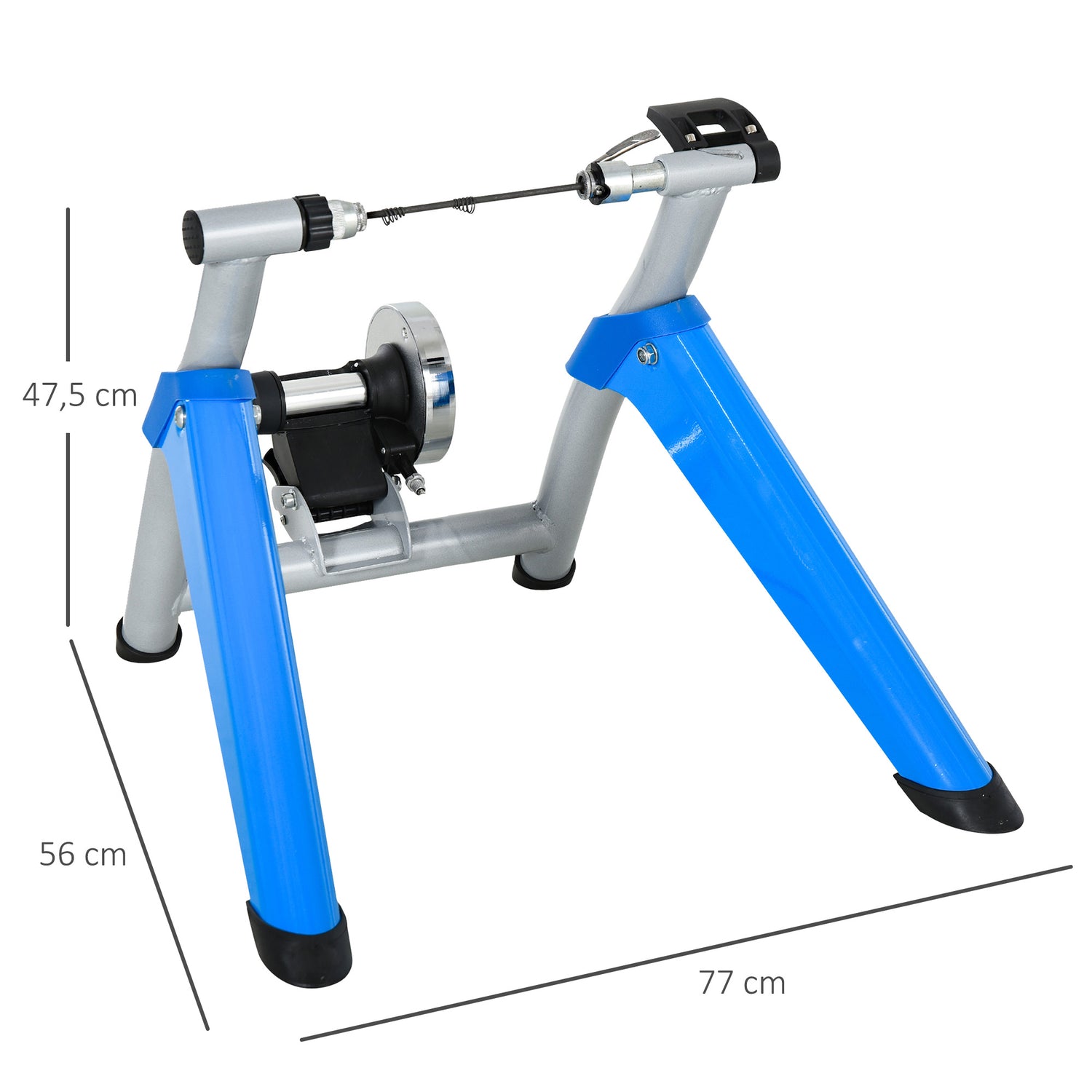 HOMCOM Steel 8 Level Indoor Stationary Bike Trainer Frame Bike