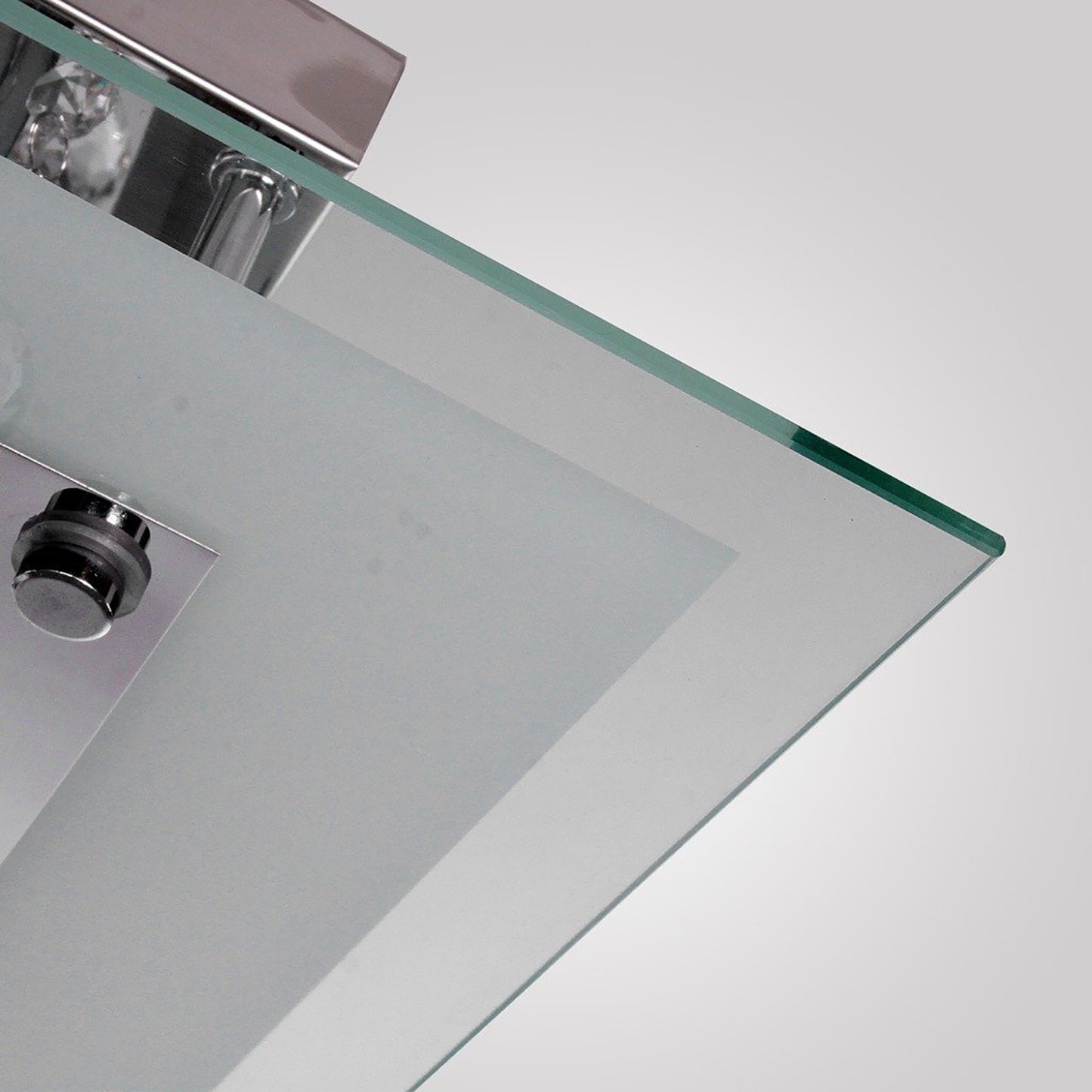 HOMCOM 5 Light K9 Crystal Droplet Ceiling Pendant Fixture Silver