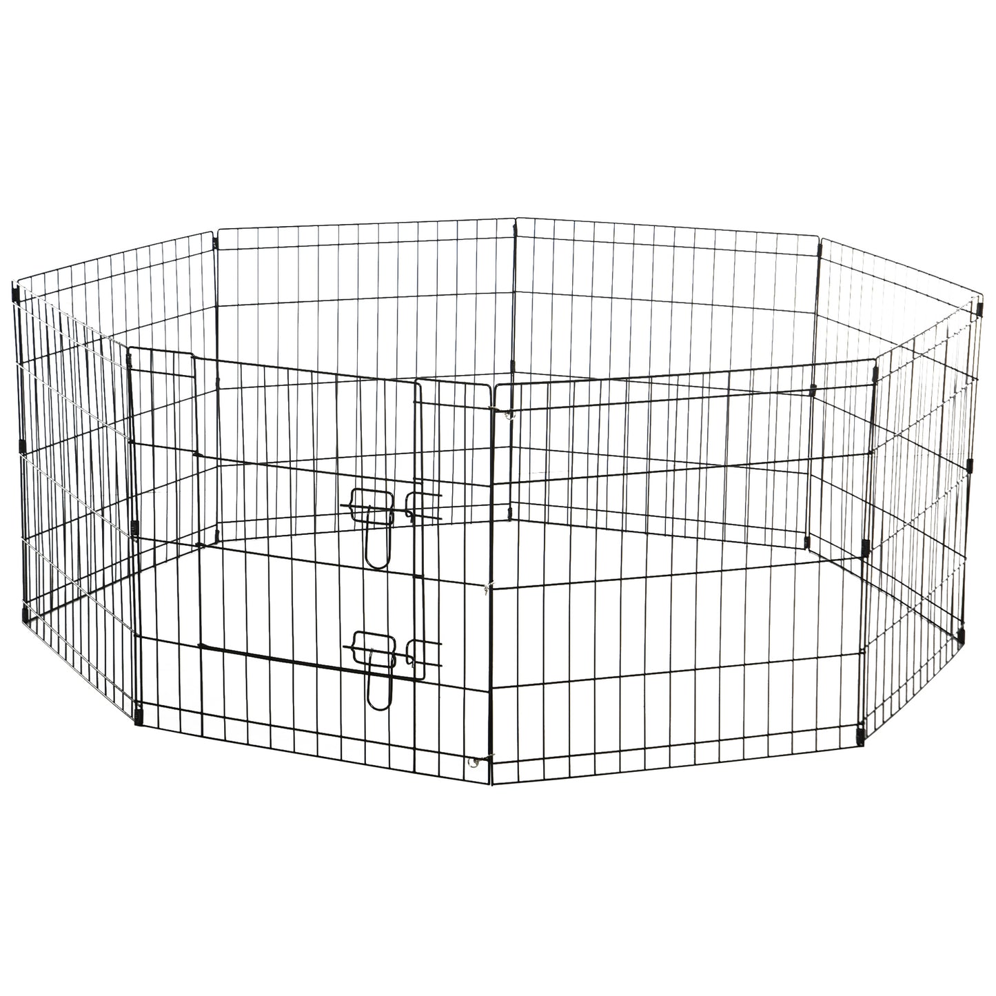 PawHut Steel Wire 24-Inch 8 Panel Multifunction Cage for Small Animal Pets
