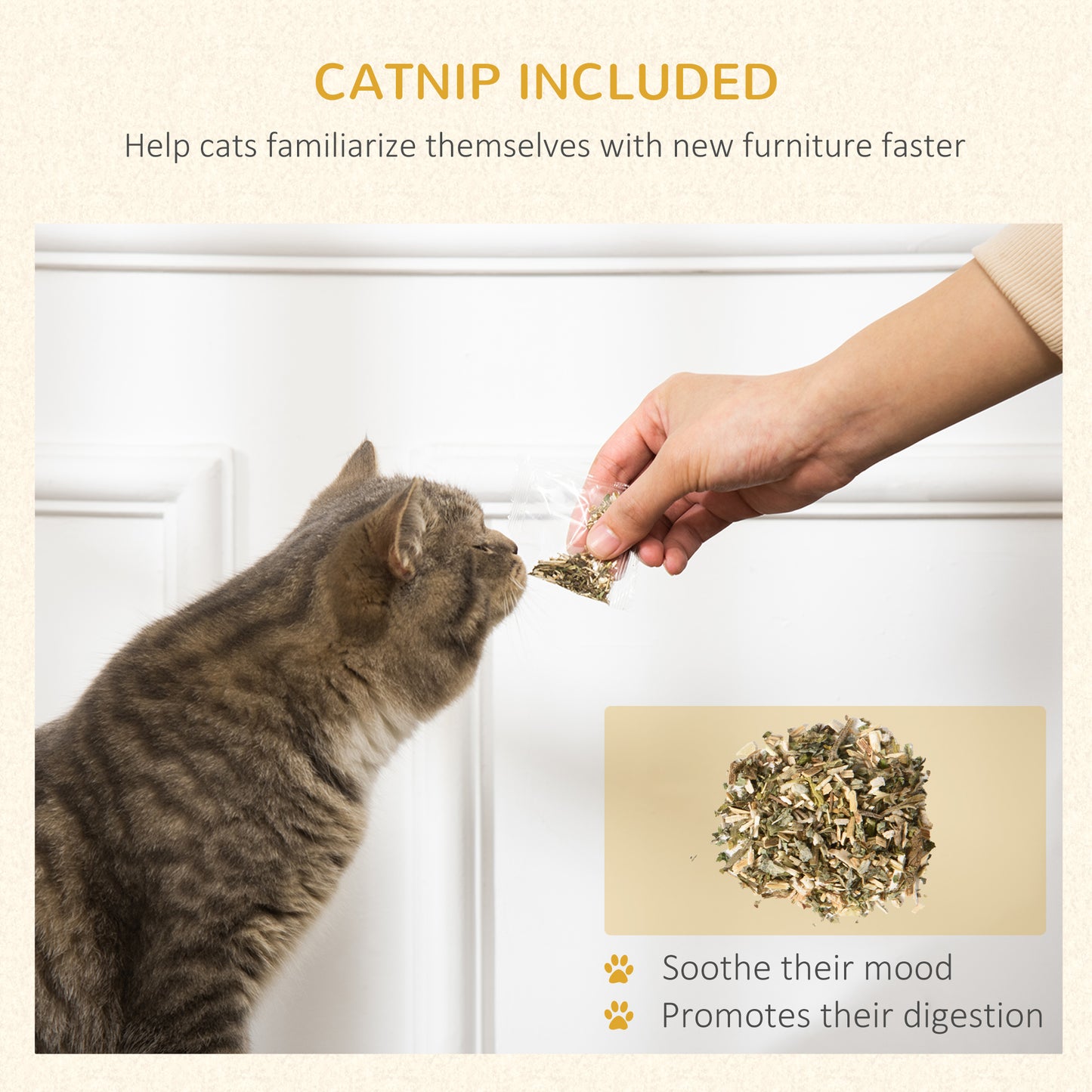 PawHut TwoInOne Cat House Cat Scratching Board with Scratcher Catnip Cat Cardboard Scratcher for Indoor Cats