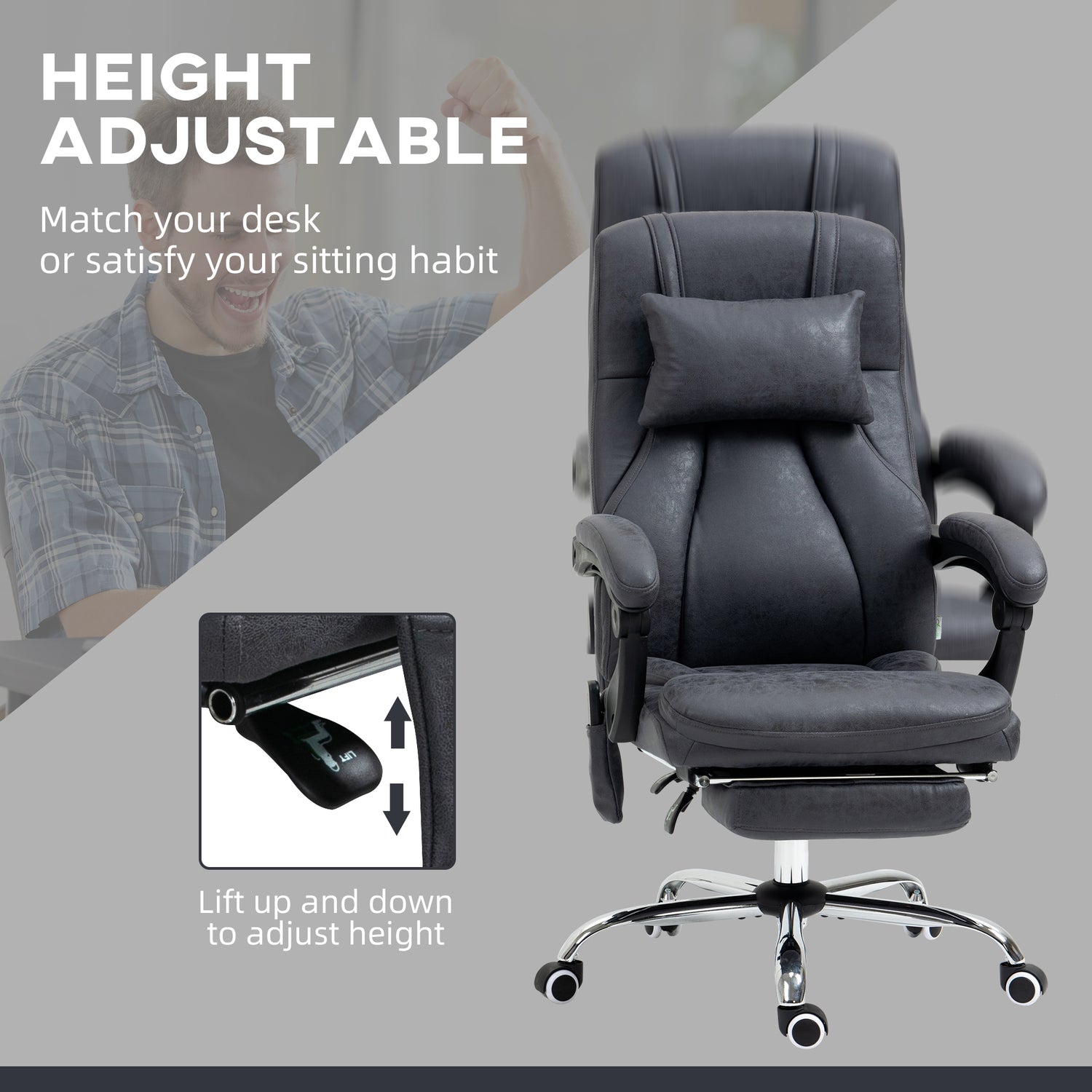 Comfortable office online chair with headrest