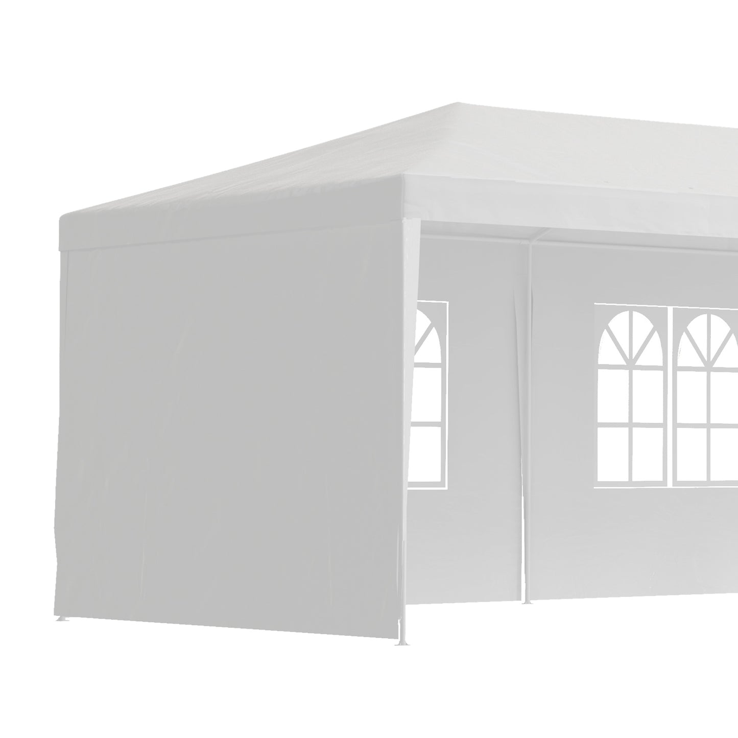 Outsunny 9 x 3m Garden Gazebo, with Removable Walls - White