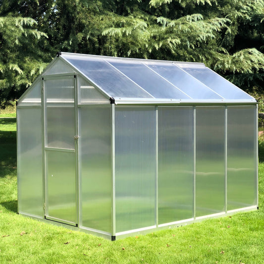 Outsunny 302x190x195cm Clear Polycarbonate Sheet Walk-In Greenhouse