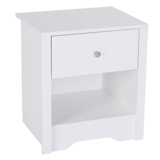 HOMCOM 53Wx42.5Dx59H cm Bedside Table-White