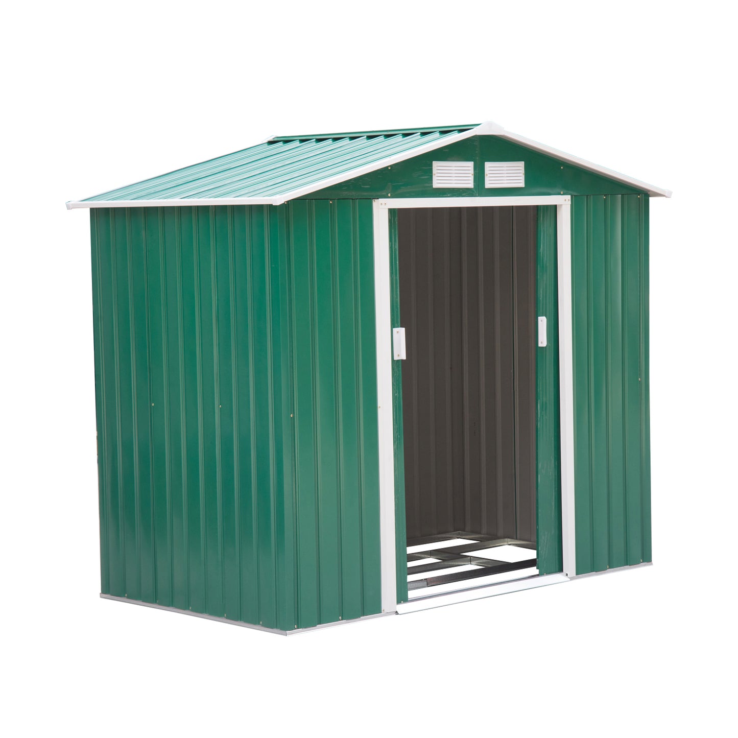 Outsunny Metal 7x4 ft Garden Shed-Green