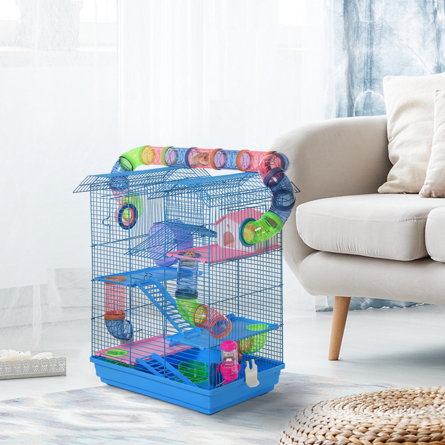 Hamster cage clearance blue