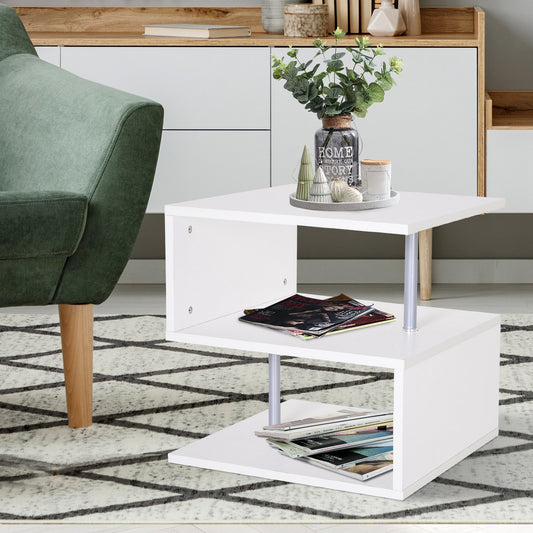 HOMCOM 50Lx50Wx50H cm Side Table-White