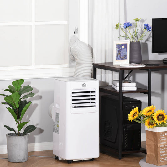 HOMCOM 5000BTU Portable Air Conditioner 4 Modes LED Display 24 Timer Home Office White