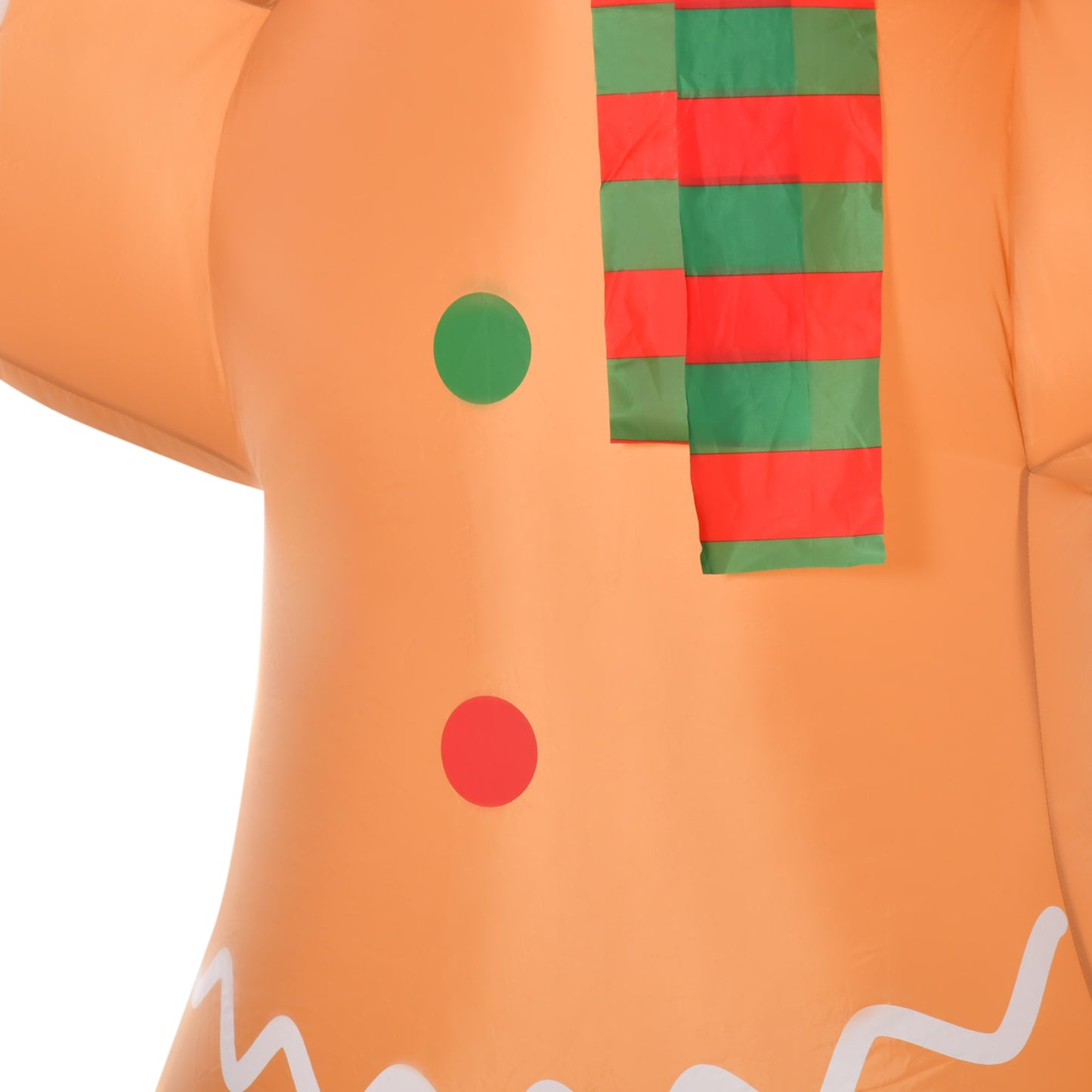 HOMCOM 2.4m Christmas Inflatable Gingerbread Man Lighted Home Indoor Outdoor Decoration