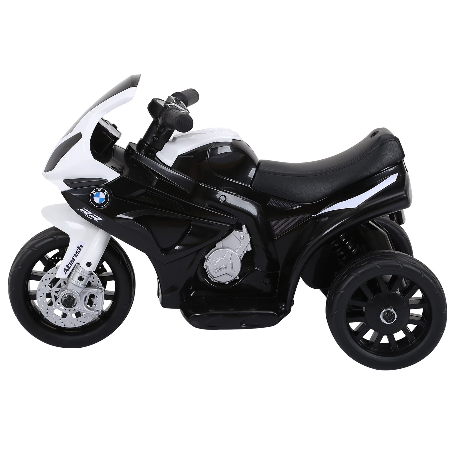 HOMCOM Electric Kids Ride on BMW Motorbike W/Headlights and Music, 6 V-Black