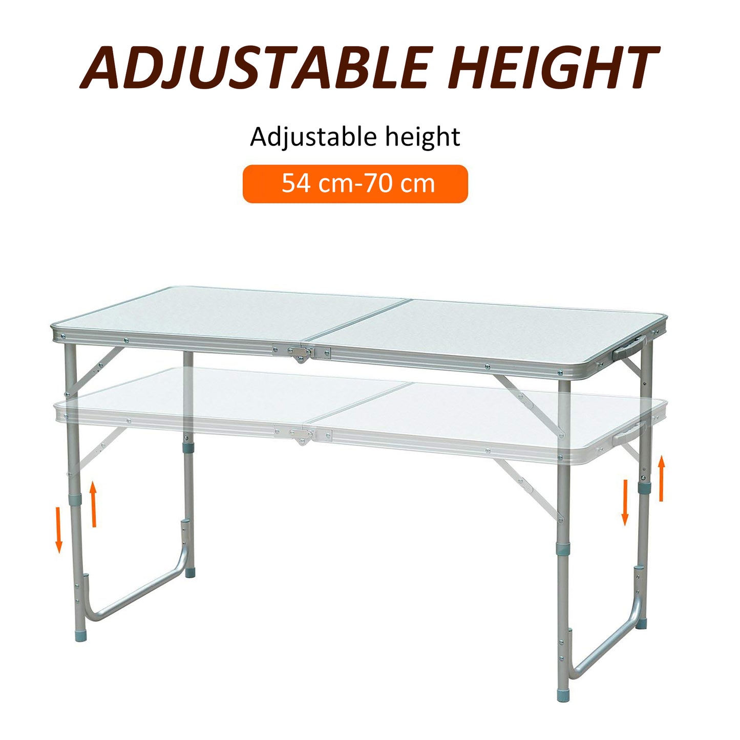 Outsunny Portable Aluminum Foldable Table