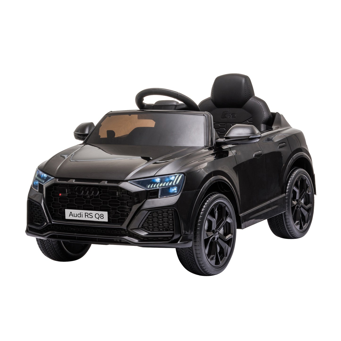 HOMCOM Audi RS Q8 6V Kids Electric Ride On Car Toy w/ Remote USB MP3 Bluetooth Black