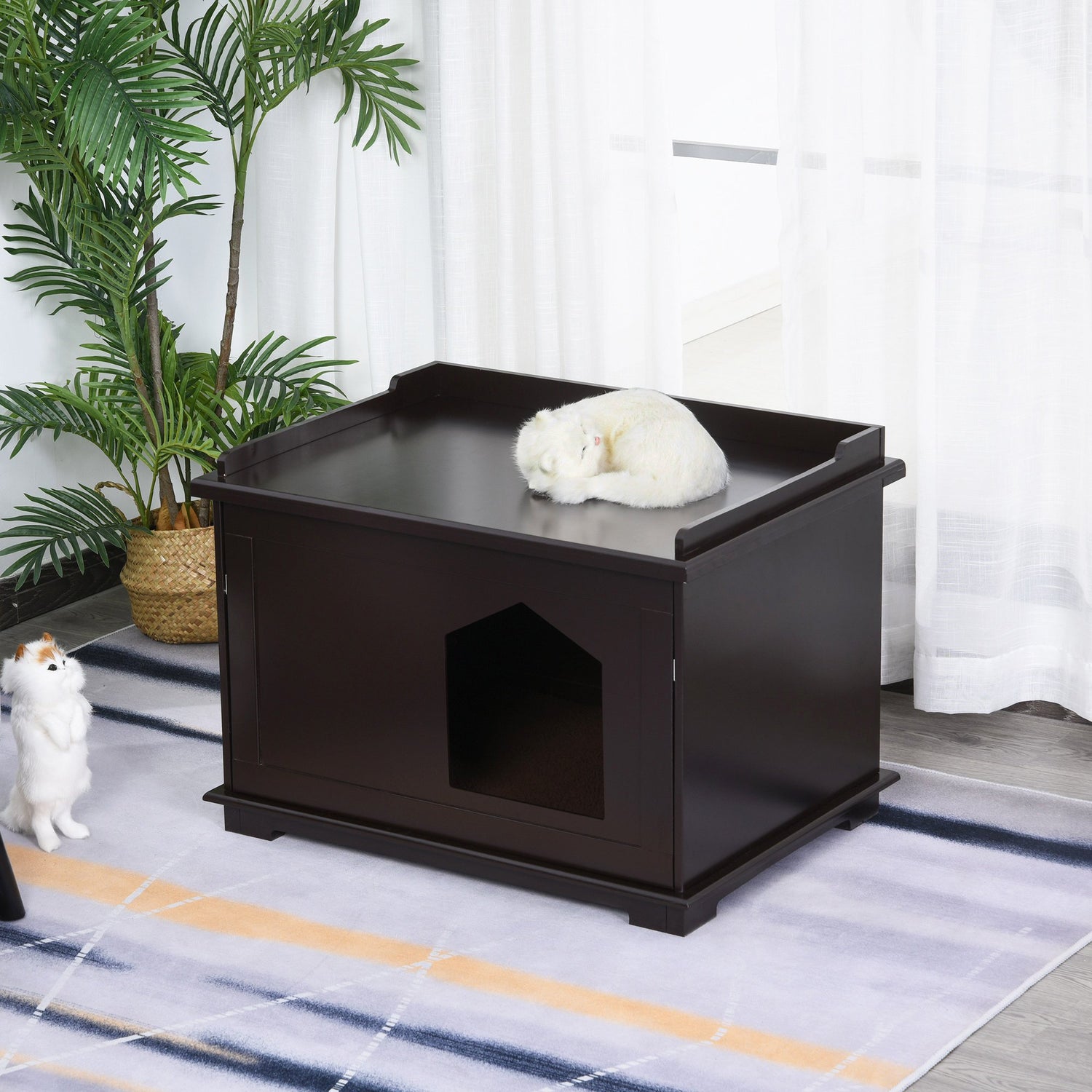 Litter box end clearance table