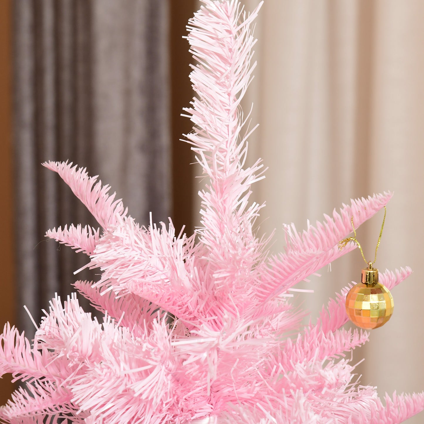 HOMCOM 5FT Pop-up Artificial Christmas Tree Xmas Holiday Tree Decoration Party Pink