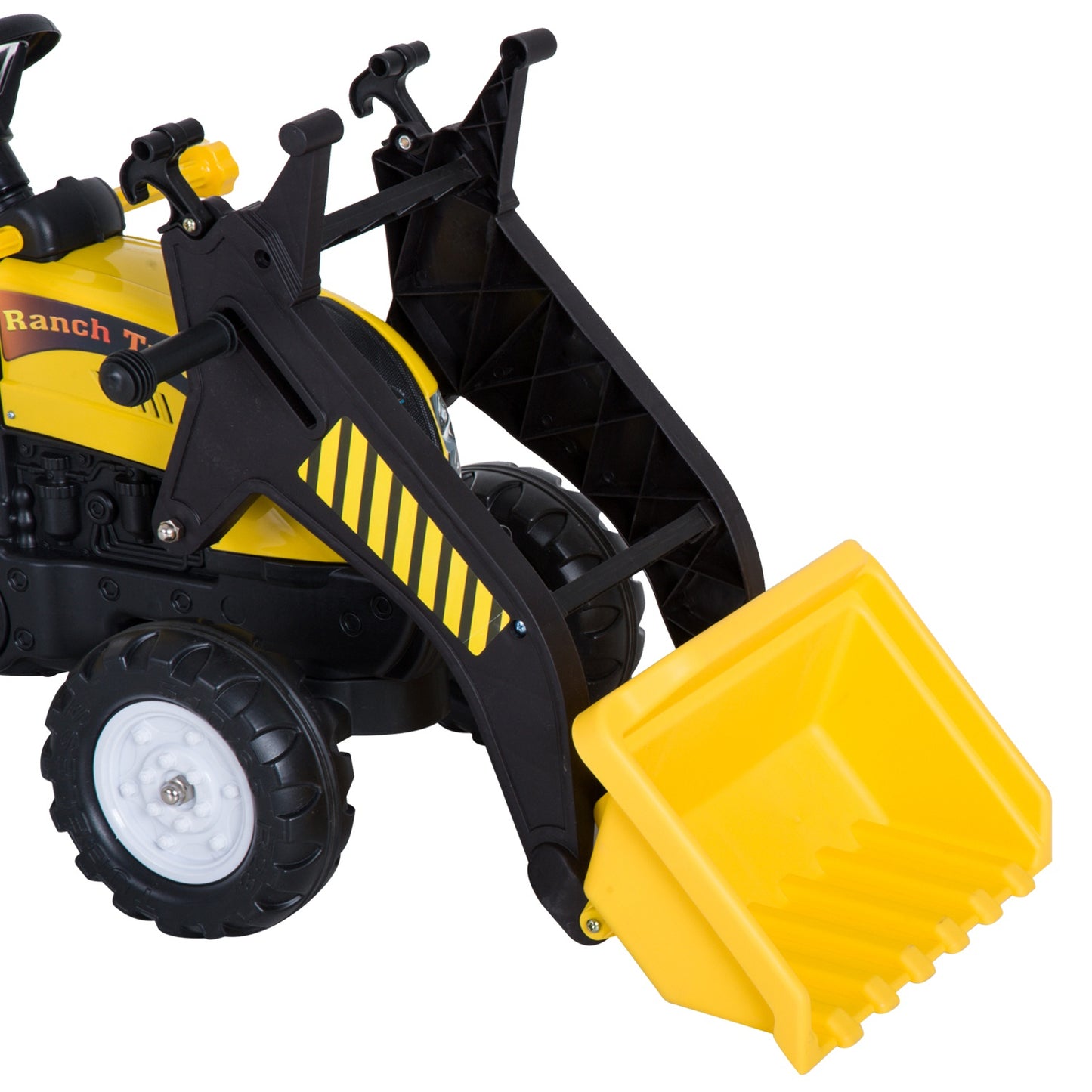 HOMCOM Kids Pedal Go Kart Excavator-Yellow