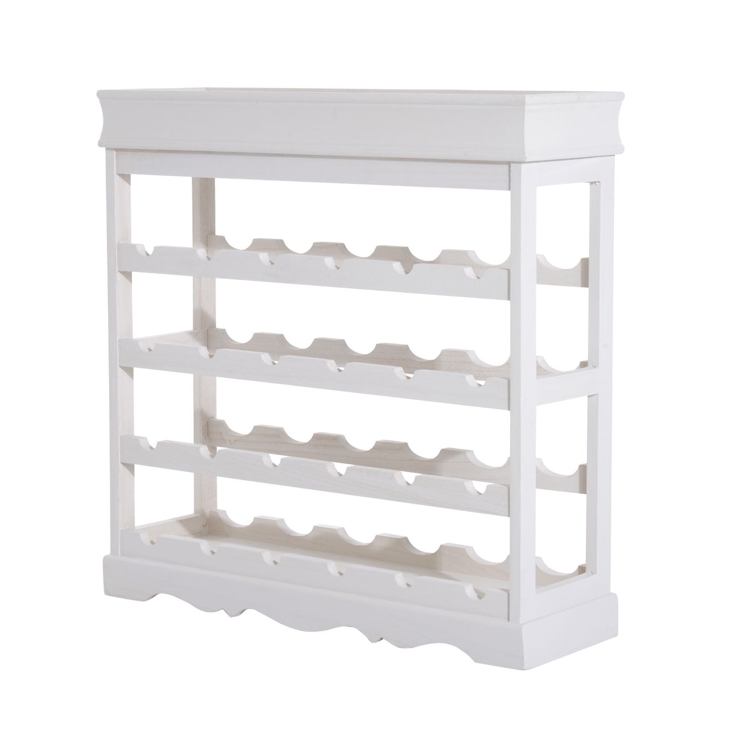 HOMCOM 70Wx22.5Dx70H cm 24 Bottles 4-tier Wine Rack-White