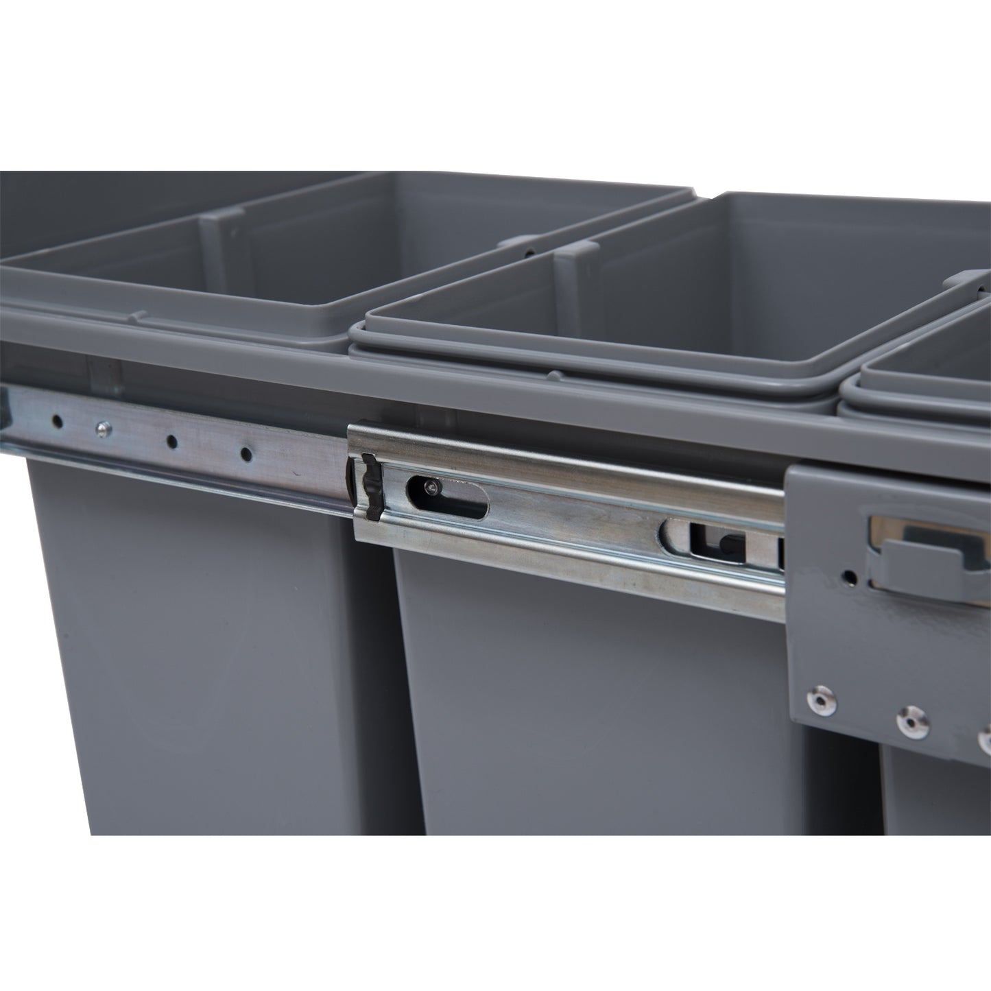 HOMCOM Kitchen Recycle Waste Bin 48x34.2x41.8 cm-Grey