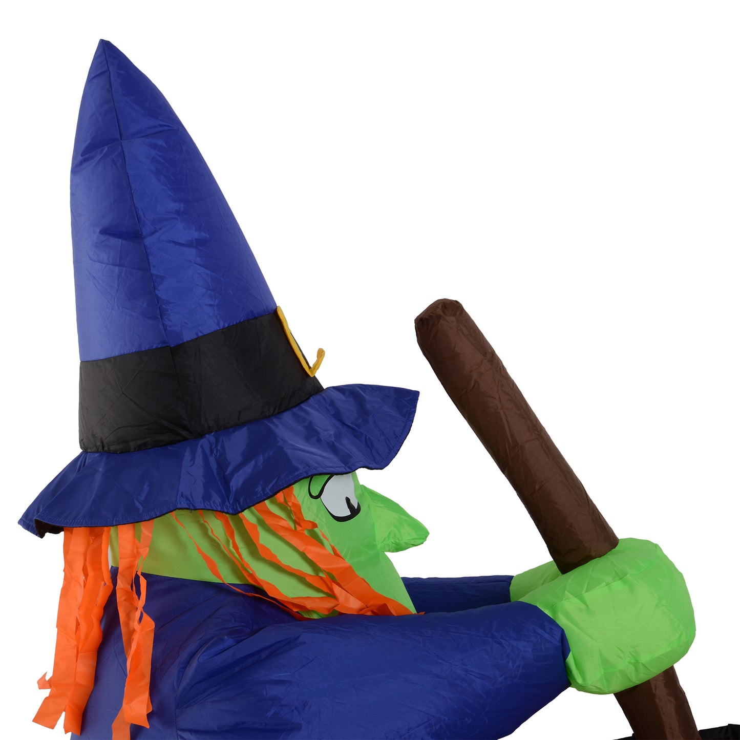 HOMCOM 1.8H m Inflatable Witches Halloween Decoration, Polyester Fabric-Multicolour