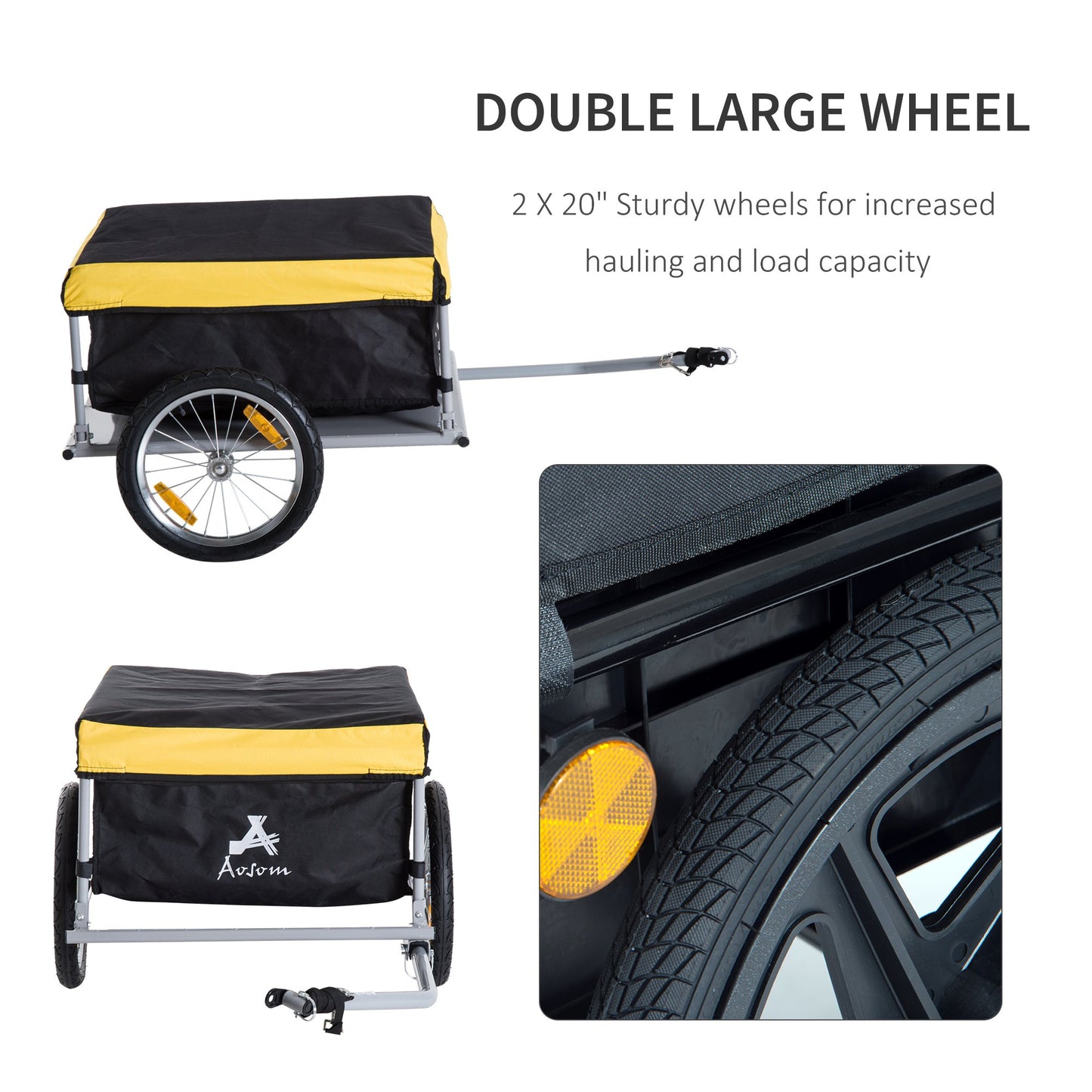 Aosom single wheel bike trailer on sale