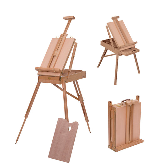 HOMCOM Wooden Art Easel Tripod