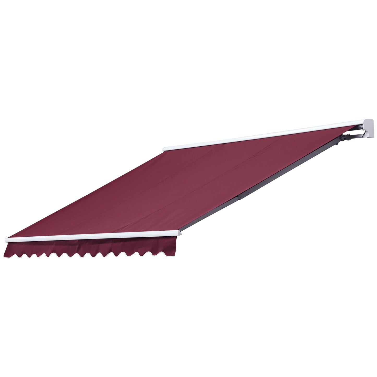 Outsunny 2.5mx 2m Motorised Aluminium Awning w/ Remote Wine Red