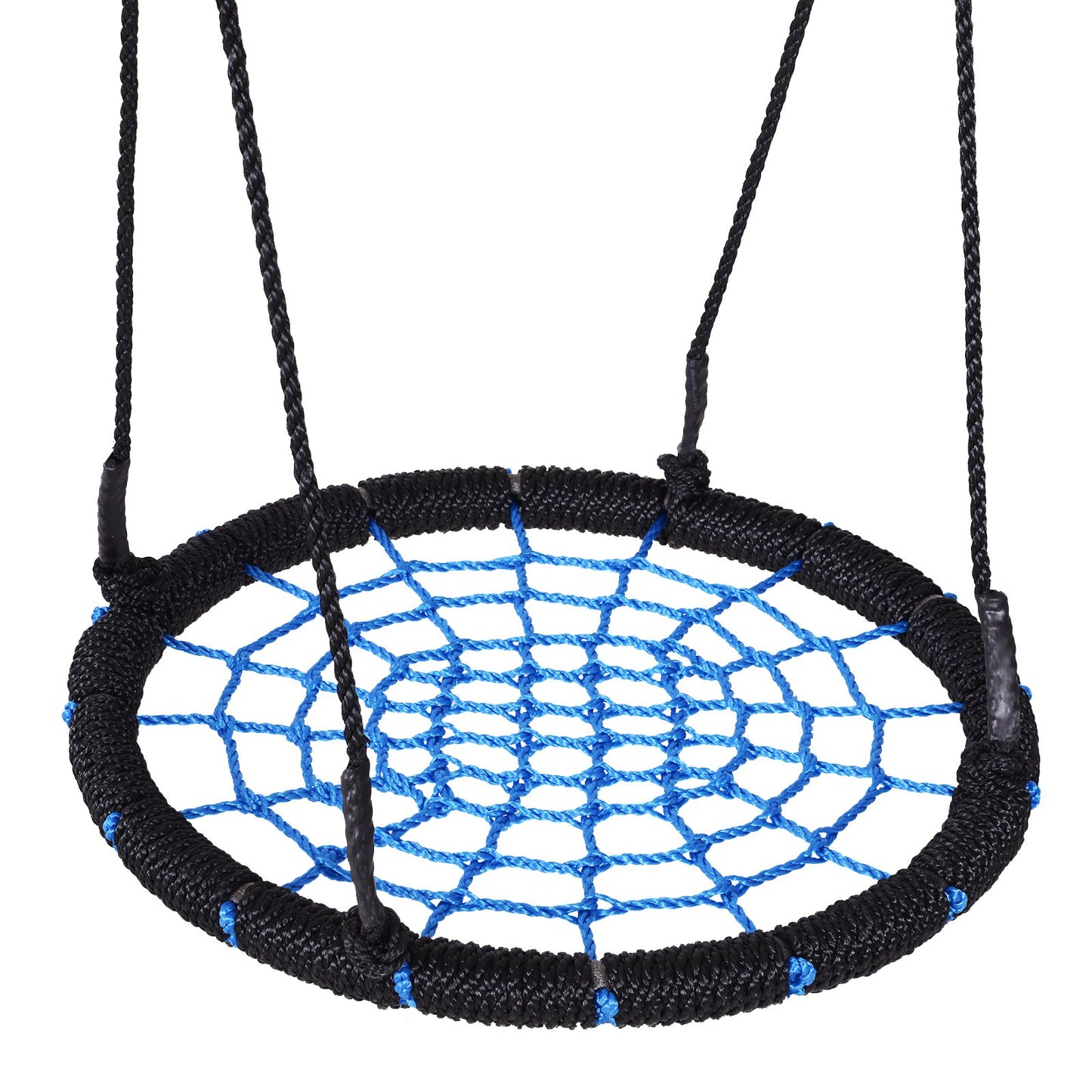 HOMCOM Kids Spider Web Swing,  Φ60x5H cm-Black/Blue