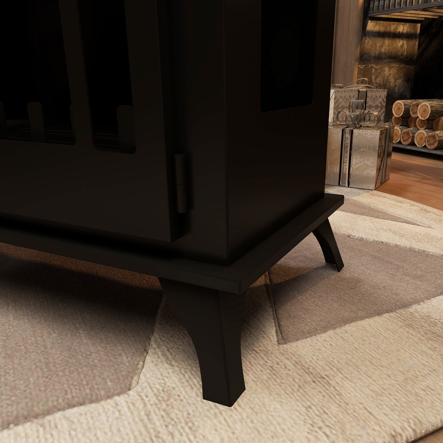 HOMCOM Freestanding Ethanol Fireplace Stove, Bioethanol Fire with Stainless Steel Flame Snuffer, 0.9L Tank, 3 Hours Burning Time for Indoor, Black