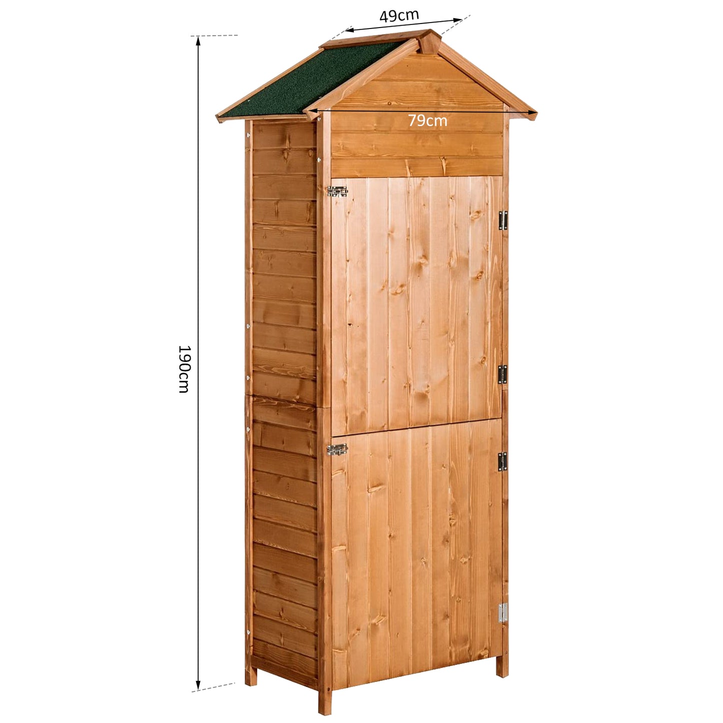 Outsunny 1.6 x 6.2ft Wooden Shed Timber Garden Storage Shed Outdoor Sheds