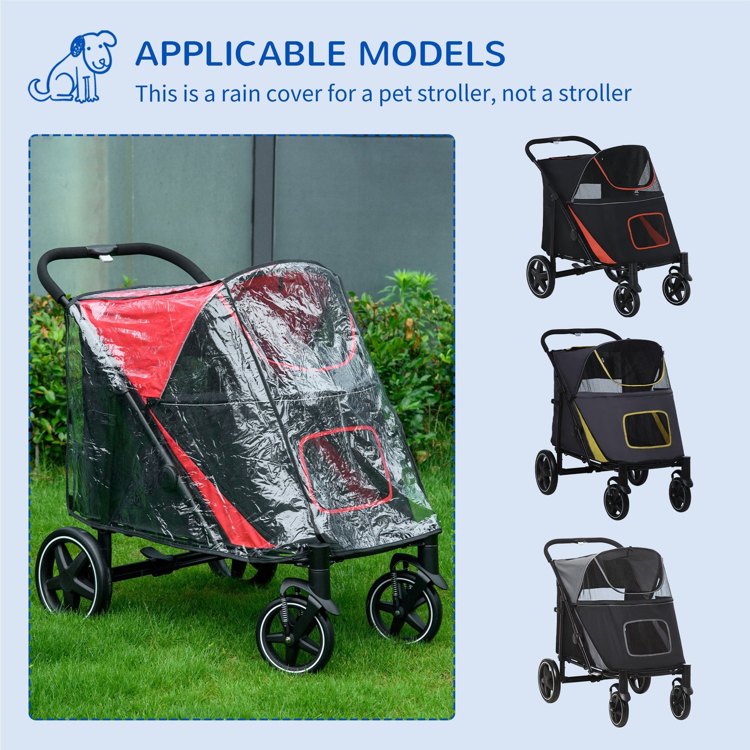 Pet stroller 2024 rain cover